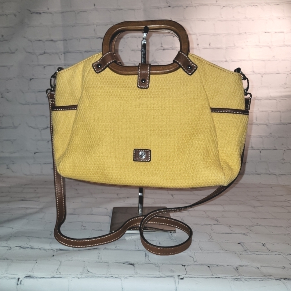 Relic Hand Bag Crossbody Bag Yellow Fabic and Faux Leather 💛